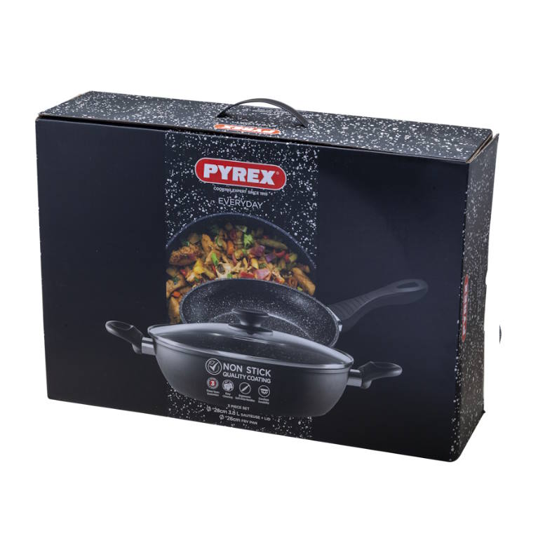 מארז סוטאז' 28 ומחבת 26 Pyrex Everyday