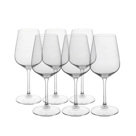 סט 6 כוסות יין קריסטל 450ml