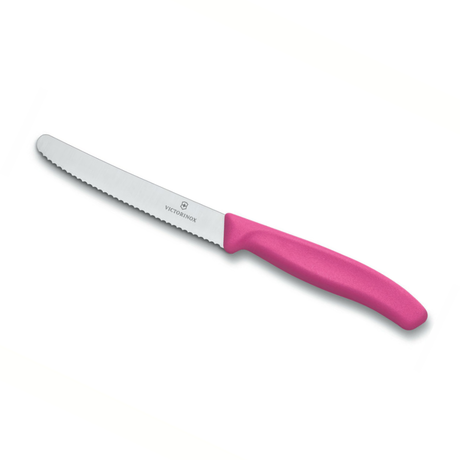 סכין ירקות משוננת להב עגול Victorinox 11cm
