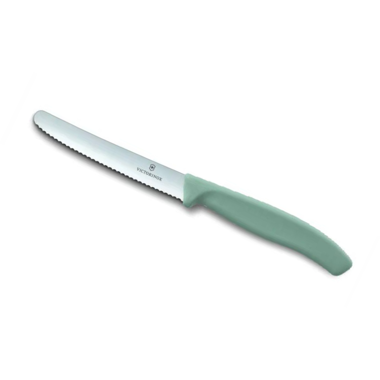 סכין ירקות משוננת להב עגול Victorinox 11cm