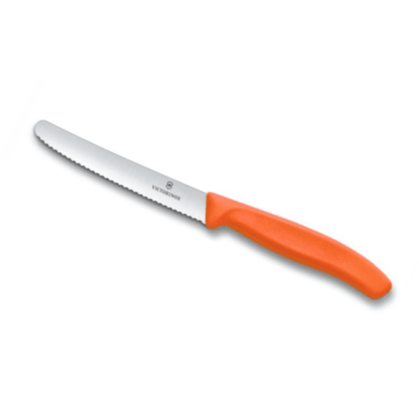 סכין ירקות משוננת להב עגול Victorinox 11cm