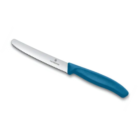 סכין ירקות משוננת להב עגול Victorinox 11cm