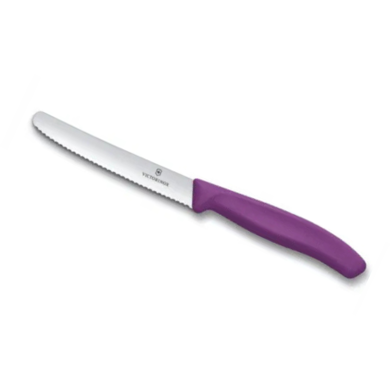 סכין ירקות משוננת להב עגול Victorinox 11cm