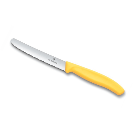 סכין ירקות משוננת להב עגול Victorinox 11cm