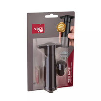 משאבת ואקום שחורה + פקק לבקבוק יין Vacu Vin