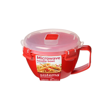 קערית לנודלס אדומה Sistema 940ml