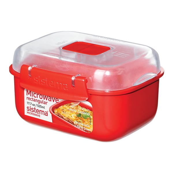 קופסה בישול מלבנית למיקרוגל Sistema 525ml