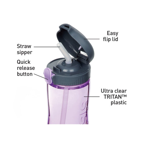 בקבוק שתייה טריטן עם קש Sistema 800ml