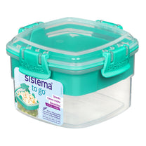 קופסת נשנושים מרובעת מחולקת 400 מ"ל Sistema TO GO