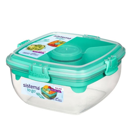 קופסת אחסון לסלט עם סכו"ם 1.6 ליטר Sistema