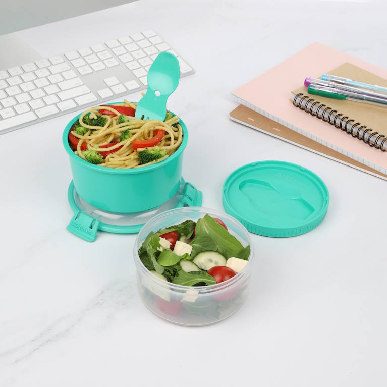 מכל עגול מחולק Sistema 965ml מסדרת Lunch Stack To Go