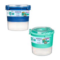 מכל עגול מחולק Sistema 965ml מסדרת Lunch Stack To Go