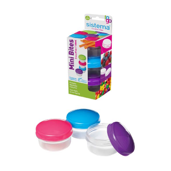 3 קופסאות Sistema מסדרת Mini Bites