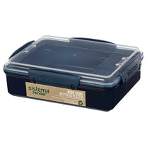 קופסת אחסון מלבנית מחולקת Sistema 975ml