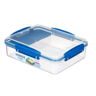 קופסת אחסון מלבנית מחולקת Sistema 975ml