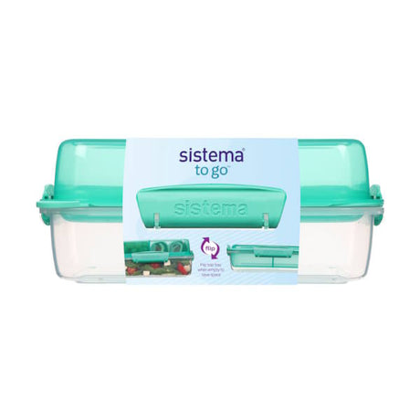 קופסת אוכל Lunch Stack To Go מחולקת 1.8 ליטר Sistema