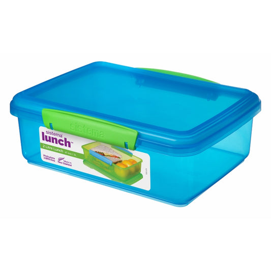 קופסת אחסון מלבנית 2 ליטר צבעוני Sistema