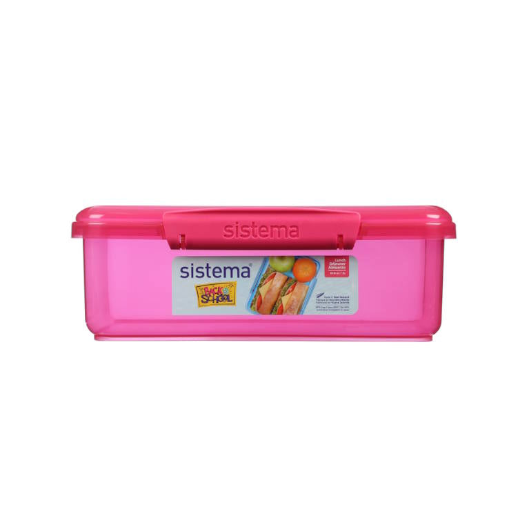 קופסת אחסון מלבנית 2 ליטר צבעוני Sistema