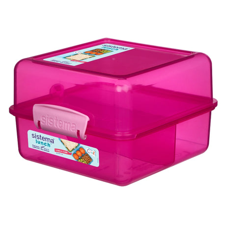 קופסת לאנצ' מרובעת 1.4 ליטר ומחולקת Sistema