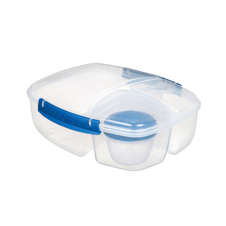 קופסת אחסון 2 ליטר Triple Split + מיכל תוספות Sistema