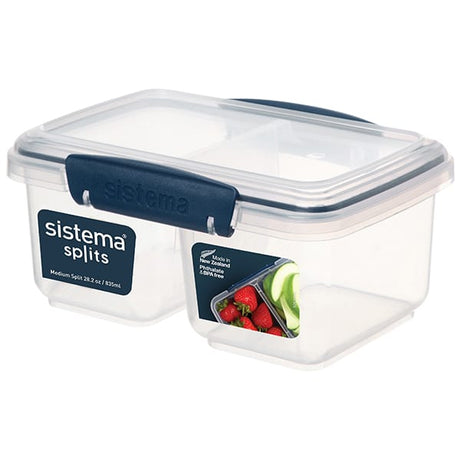 קופסת אחסון מחולקת Sistema 835ml