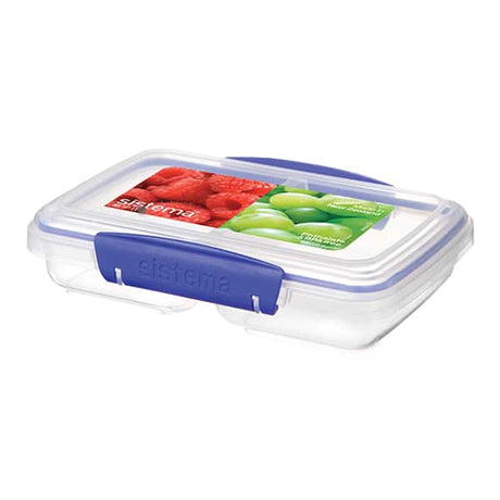 אחסונית מלבן מחולקת Sistema 350ml