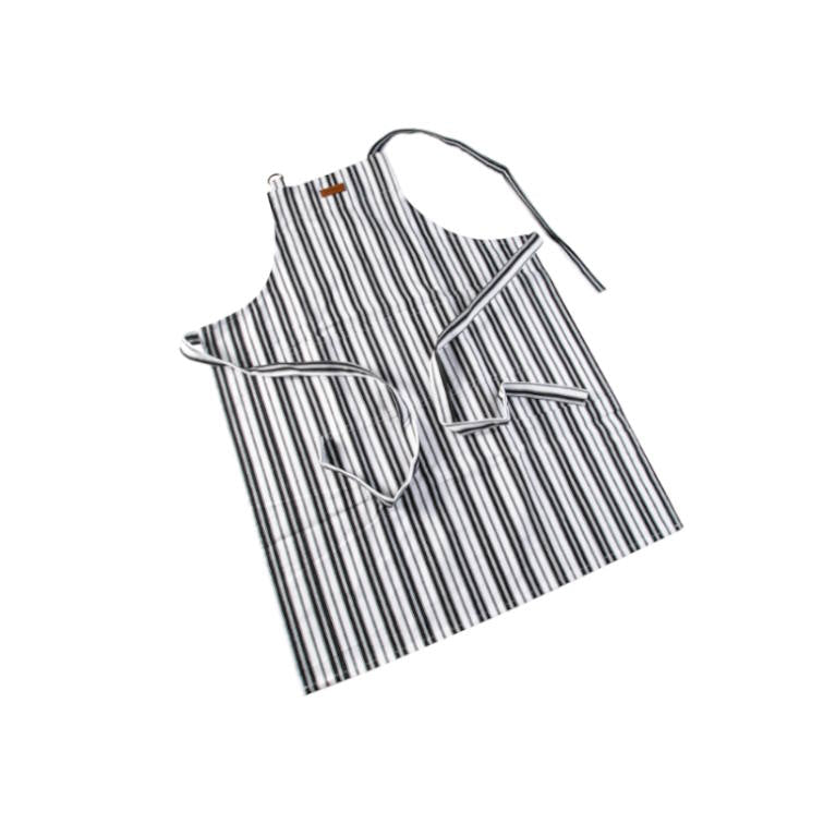 סינר מטבח שלם עם כיס פסים שחורים Arcosteel