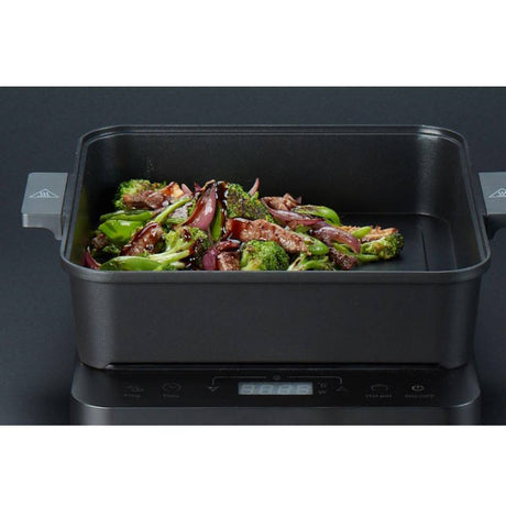 פלטת אינדוקציה חשמלית COOK & GRILL+רוסטר ופלטת גריל Arcosteel