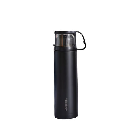 תרמוס שחור לשתייה חמה/קרה 1 ליטר Arcosteel