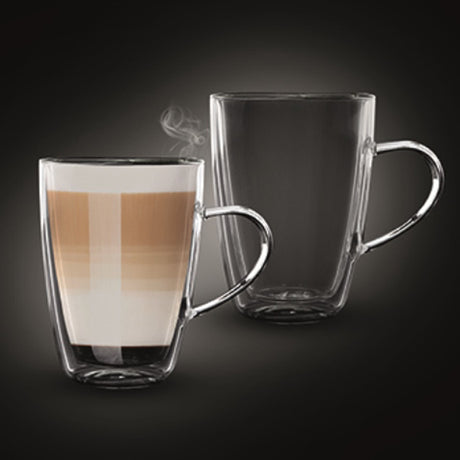 זוג כוסות זכוכית דאבל Food Appeal Latte Jamaica 350ml