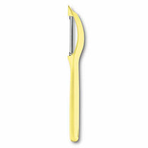 מארז קולפן אוניברסלי משונן ושני סכינים Victorinox צהוב פסטל