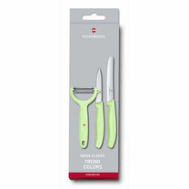 מארז קולפן ומשונן שני סכינים Victorinox ירוק פסטל