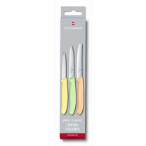 מארז 3 סכיני ירקות Victorinox בצבעי פסטל