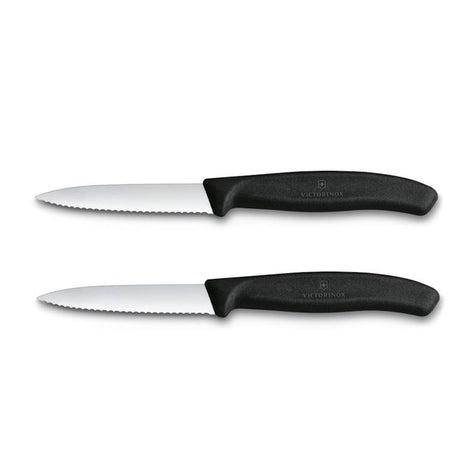 זוג סכיני ירקות משונן להב שפיץ Victorinox 8cm