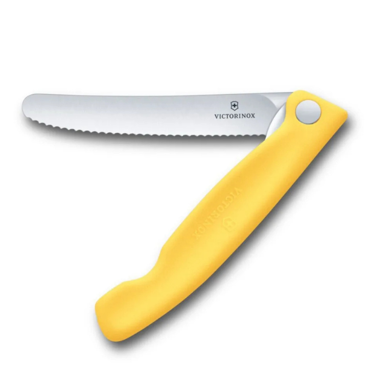 סכין ירקות מתקפלת להב משונן Victorinox