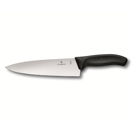 סכין שף רחבה 20cm ידית שחורה Victorinox