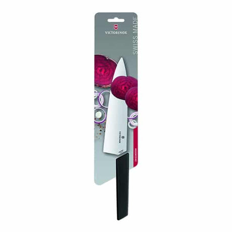 סכין שף רחבה 20cm ידית שחורה  Victorinox