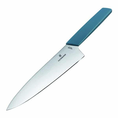 סכין שף רחבה 20cm ידית כחולה  Victorinox