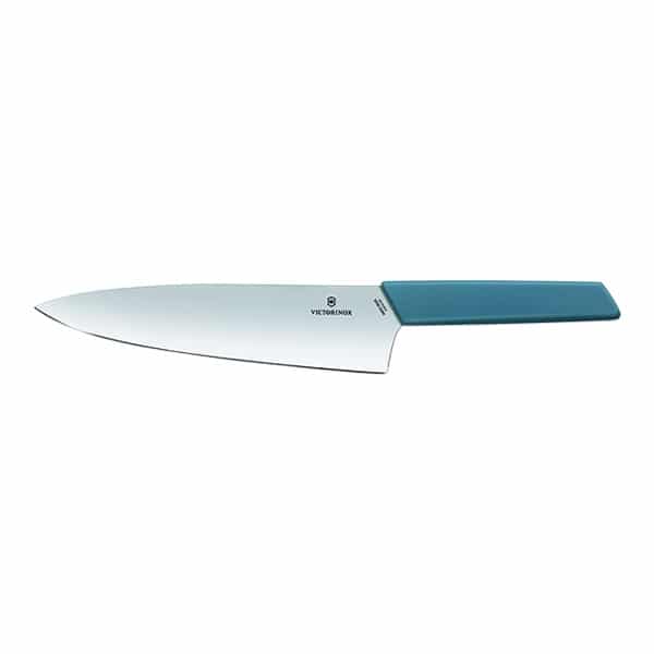 סכין שף רחבה 20cm ידית כחולה  Victorinox