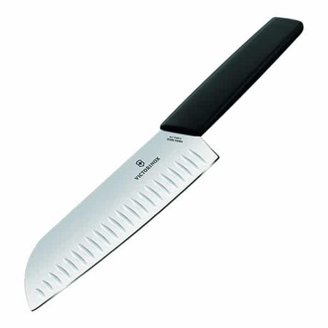 סכין סנטוקו 17cm ידית שחורה  Victorinox