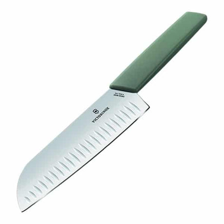 סכין סנטוקו 17cm ידית ירוקה Victorinox