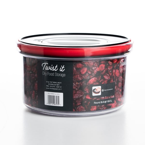 קופסת אחסון Twist it עגולה Food appeal 450ml