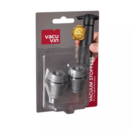 זוג פקקים לבקבוקי יין Vacu Vin